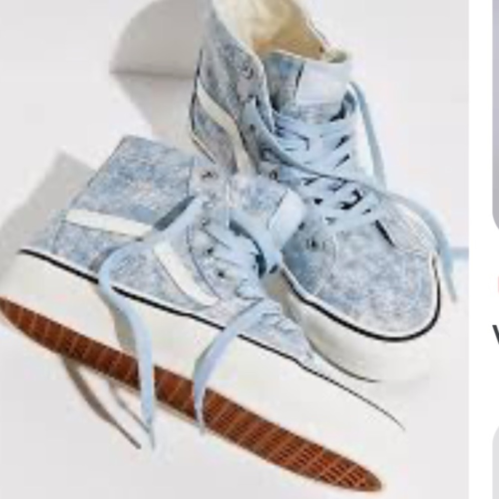Stylish Blue High-Top Sneakers